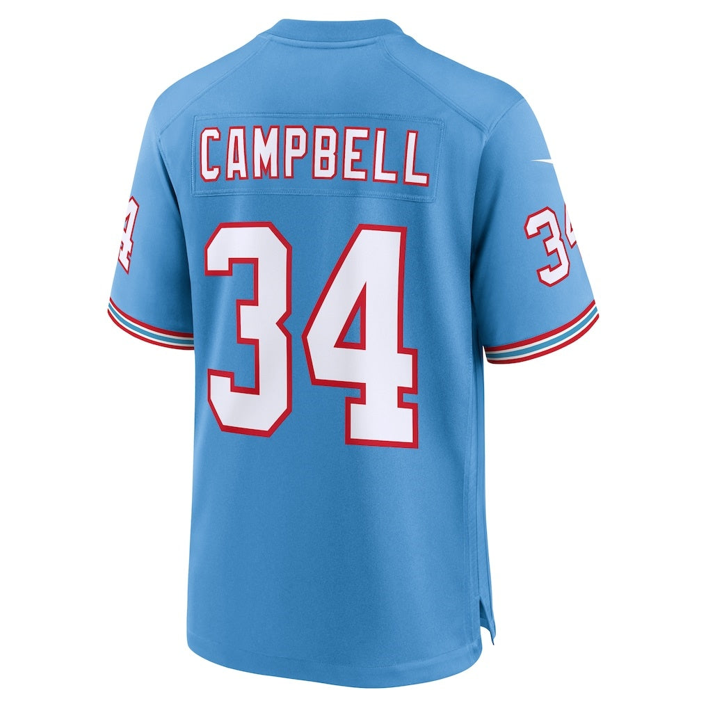 Elroe T.Titans #34 Earl Campbell Light Blue Retired Player Alternate Game Stitched Jerseys
