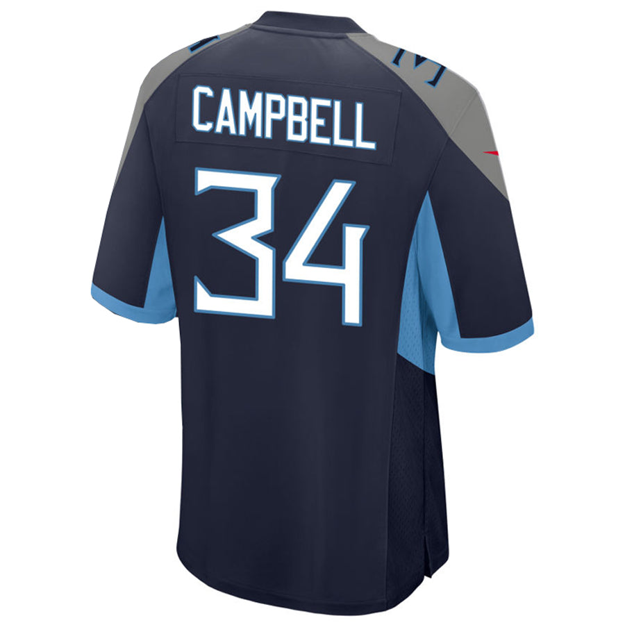 Elroe T.Titans #34 Earl Campbell Player Navy Home Game Football Jerseys