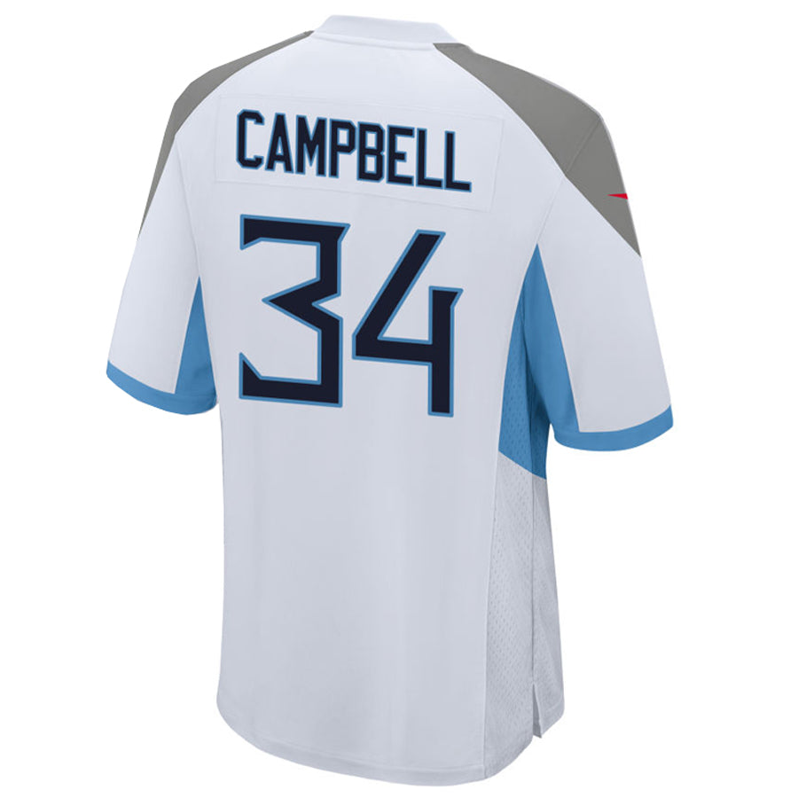 Elroe T.Titans #34 Earl Campbell Player White Home Game Football Jerseys