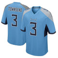 Elroe T.Titans #3 Tommy Townsend Player Light Blue Home Game Stitched Jerseys