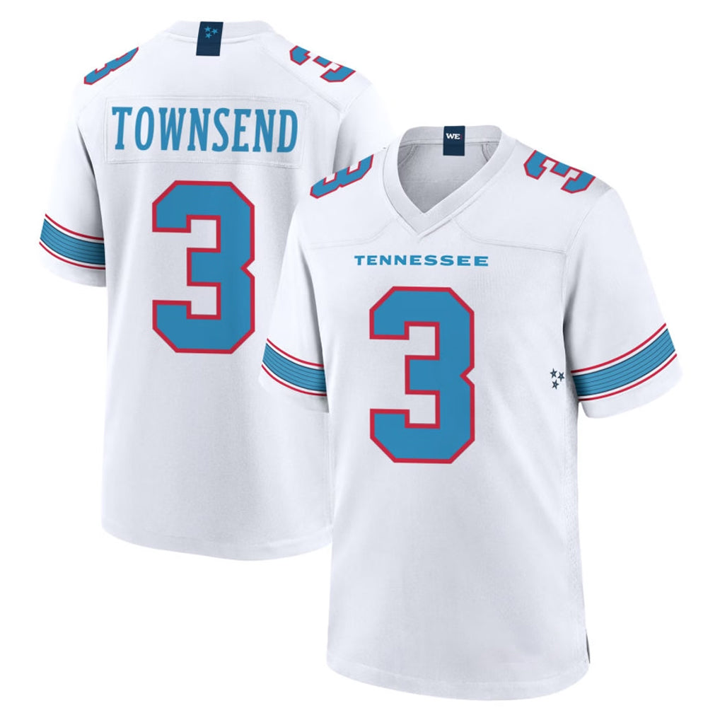 Elroe T.Titans #3 Tommy Townsend Player White 2026 Game Home Stitched Jerseys