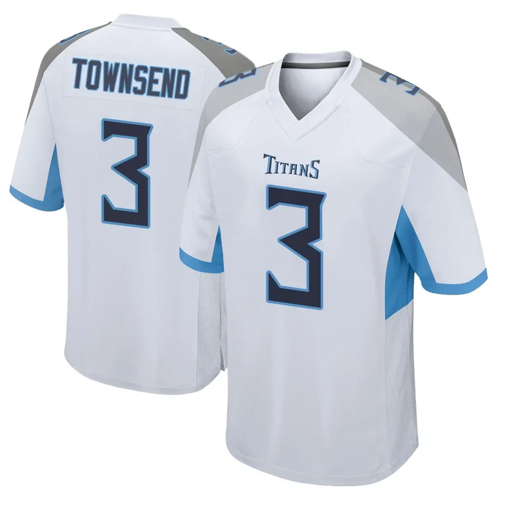 Elroe T.Titans #3 Tommy Townsend Player White Home Game Stitched Jerseys