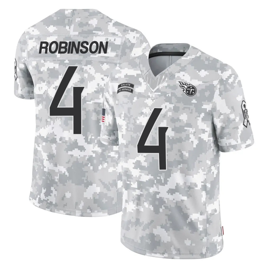 Elroe T.Titans #4 Wan'Dale Robinson Player Arctic Camo Limited Salute to Service Home Game Stitched Jerseys