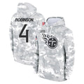 Elroe T.Titans #4 Wan'Dale Robinson Player Camo Arctic Salute to Service Pullover Hoodies Home Game Stitched Jerseys