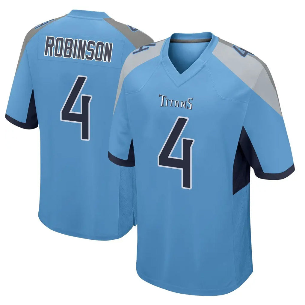 Elroe T.Titans #4 Wan'Dale Robinson Player Light Blue Home Game Stitched Jerseys