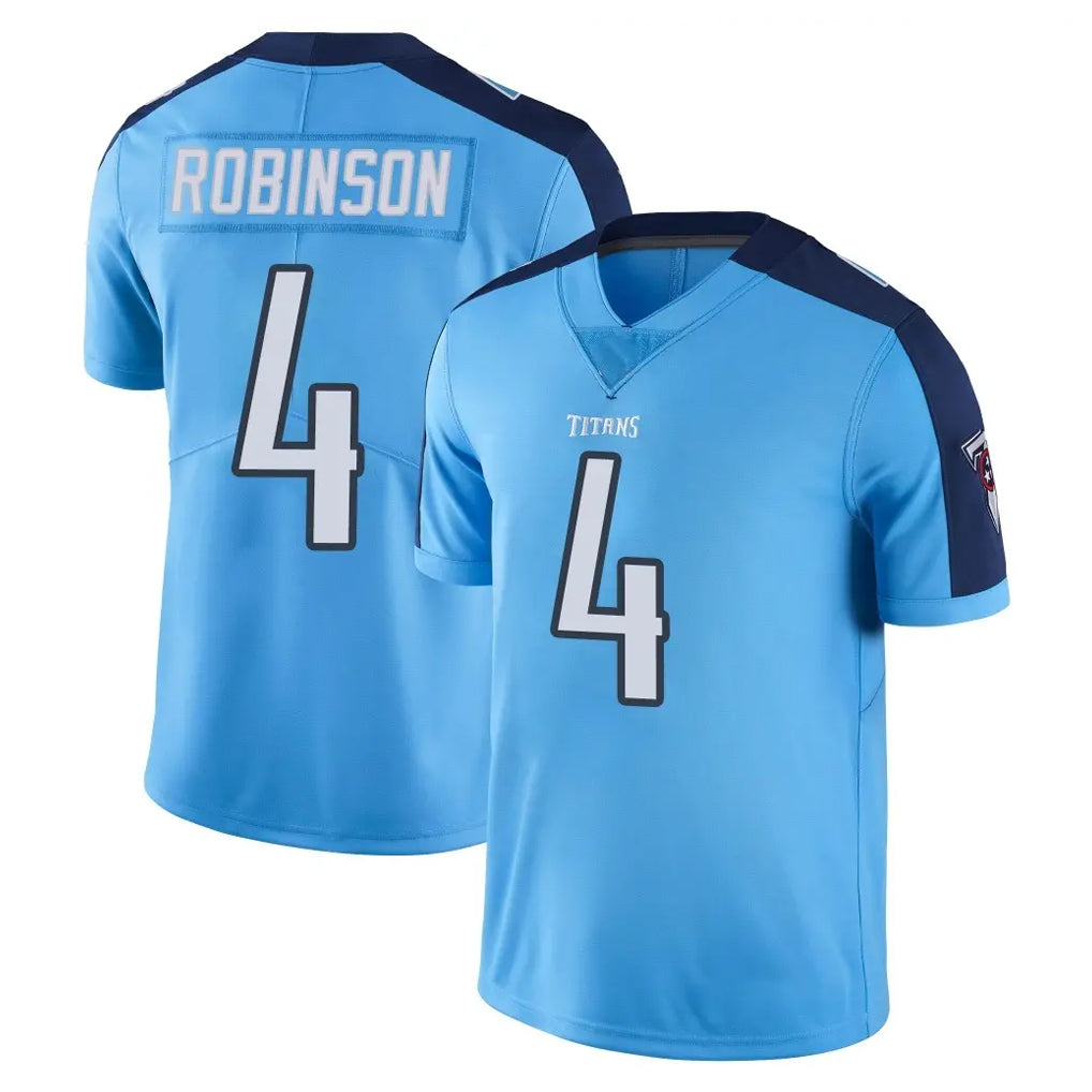Elroe T.Titans #4 Wan'Dale Robinson Player Light Blue Limited Color Rush Home Game Stitched Jerseys