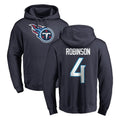 Elroe T.Titans #4 Wan'Dale Robinson Player Navy Logo Pullover Hoodies Home Game Stitched Jerseys