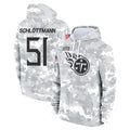 Elroe T.Titans #51 Austin Schlottmann Player Camo Arctic Salute to Service Pullover Hoodies Home Game Stitched Jerseys