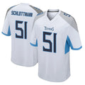 Elroe T.Titans #51 Austin Schlottmann Player White Home Game Stitched Jerseys