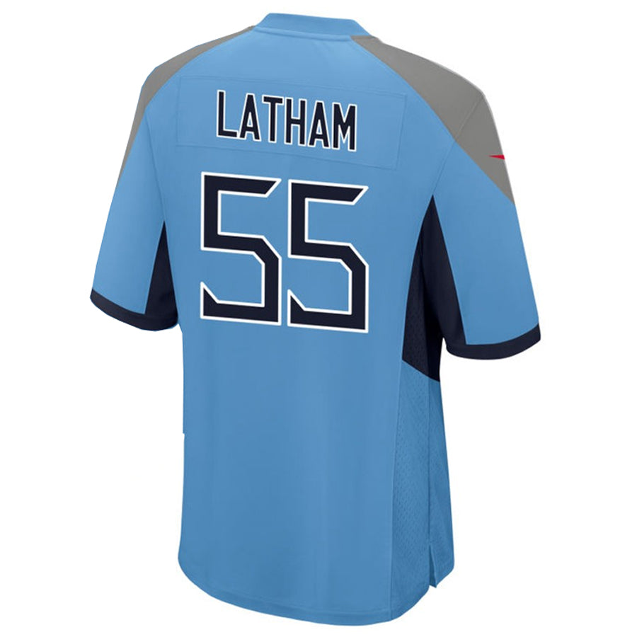 Elroe T.Titans #55 JC Latham Player Light Blue Home Game Stitched Jerseys