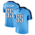 Elroe T.Titans #55 JC Latham Player Light Blue Limited Color Rush Home Game Stitched Jerseys