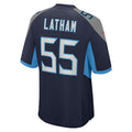 Elroe T.Titans #55 JC Latham Player Navy Home Game Stitched Jerseys