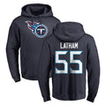 Elroe T.Titans #55 JC Latham Player Navy Logo Pullover Hoodies Home Game Stitched Jerseys