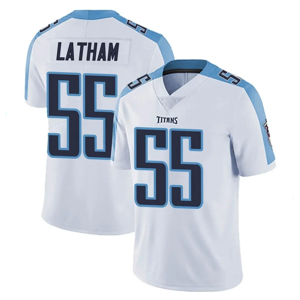 Elroe T.Titans #55 JC Latham Player White Limited Vapor Untouchable Home Game Stitched Jerseys