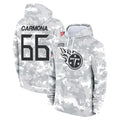 Elroe T.Titans #66 Fernando Carmona Jr. Player Camo Arctic Salute to Service Pullover Hoodies Home Game Stitched Jerseys
