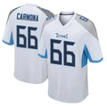 Elroe T.Titans #66 Fernando Carmona Jr. Player White Home Game Stitched Jerseys