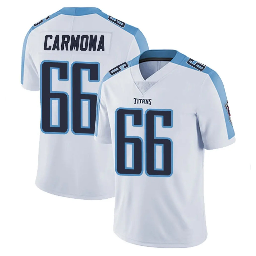Elroe T.Titans #66 Fernando Carmona Jr. Player White Limited Vapor Untouchable Home Game Stitched Jerseys