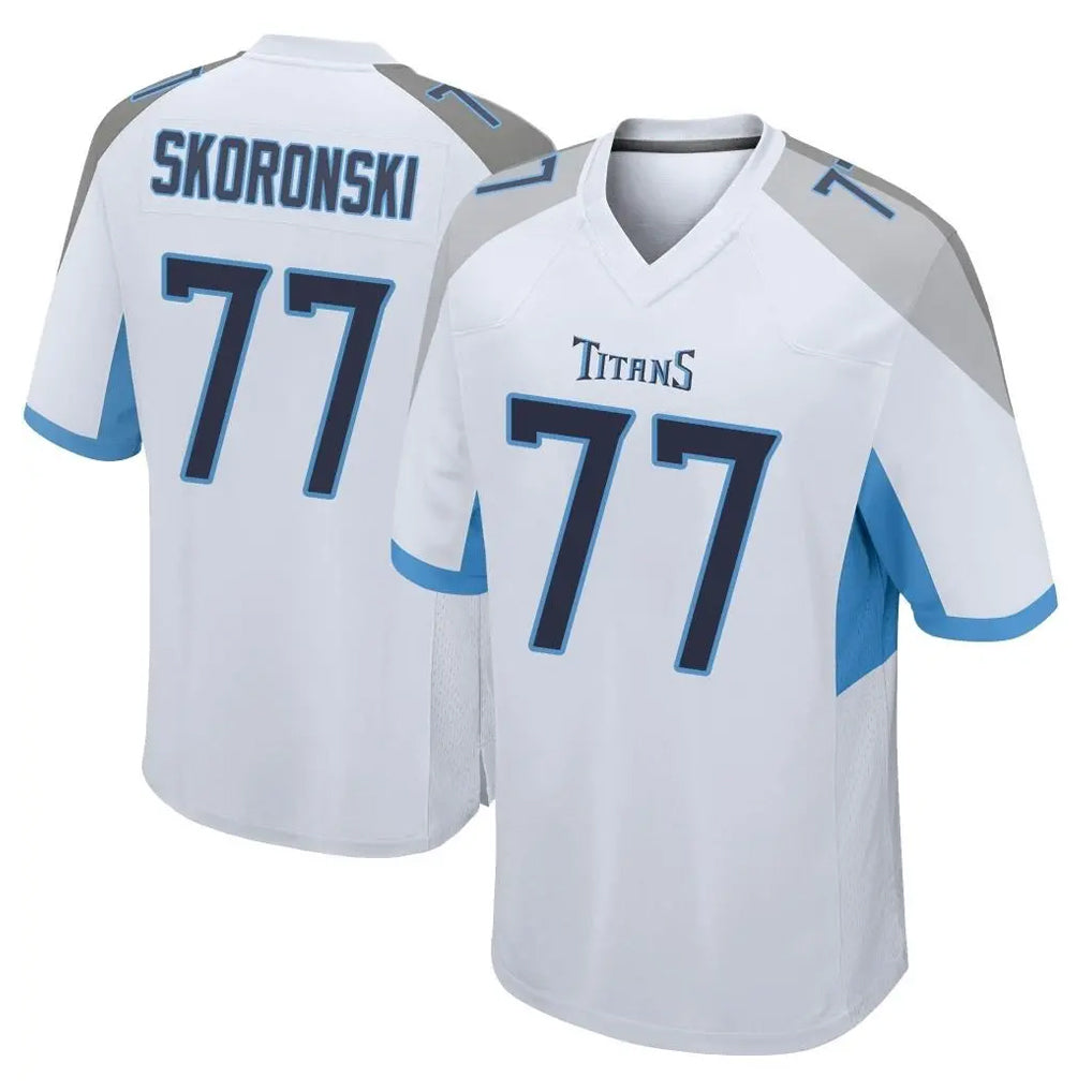 Elroe T.Titans #77 Peter Skoronski Player White Home Game Stitched Jerseys