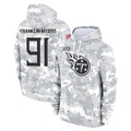 Elroe T.Titans #91 John Franklin-Myers Player Camo Arctic Salute to Service Pullover Hoodies Home Game Stitched Jerseys