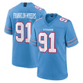 Elroe T.Titans #91 John Franklin-Myers Player Light Blue 2026 Game Home Stitched Jerseys