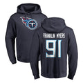 Elroe T.Titans #91 John Franklin-Myers Player Navy Logo Pullover Hoodies Home Game Stitched Jerseys