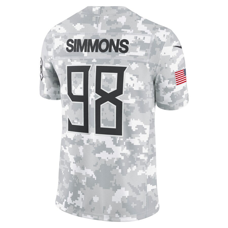Elroe T.Titans #98 Jeffery Simmons Player Arctic Camo Salute To Service Limited Stitched Jerseys