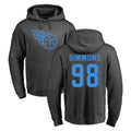 Elroe T.Titans #98 Jeffery Simmons Player Ash One Color Pullover Hoodies Home Game Stitched Jerseys
