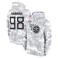 Elroe T.Titans #98 Jeffery Simmons Player Camo Arctic Salute to Service Pullover Hoodies Home Game Stitched Jerseys