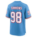 Elroe T.Titans #98 Jeffery Simmons Player Light Blue Throwback Alternate Game Stitched Jerseys