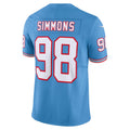 Elroe T.Titans #98 Jeffery Simmons Player Light Blue Vapor F.U.S.E. Limited Stitched Jerseys