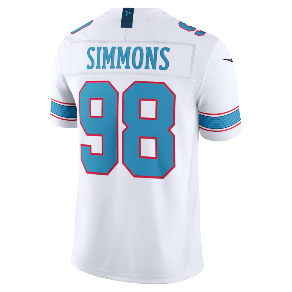 Elroe T.Titans #98 Jeffery Simmons White Vapor F.U.S.E. Stitched Limited Jerseys
