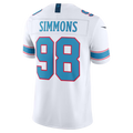 Elroe T.Titans #98 Jeffery Simmons White Vapor F.U.S.E. Stitched Limited Jerseys