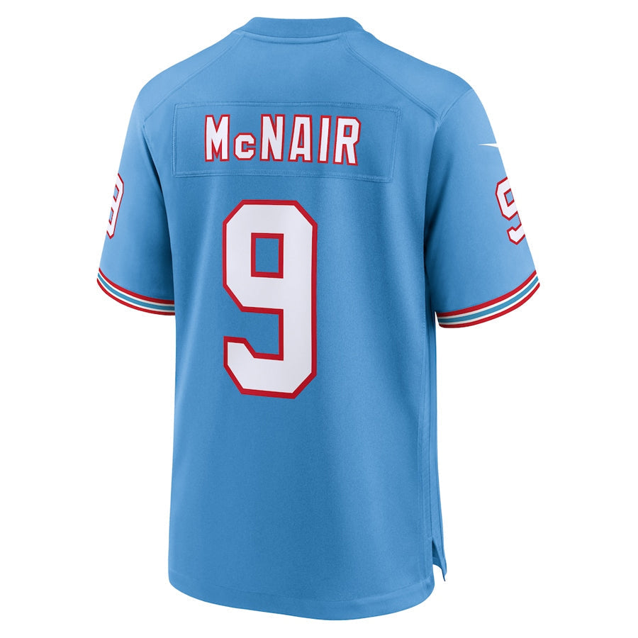 Elroe T.Titans #9 Steve McNair Player Light Blue Throwback Alternate Game Stitched Jerseys