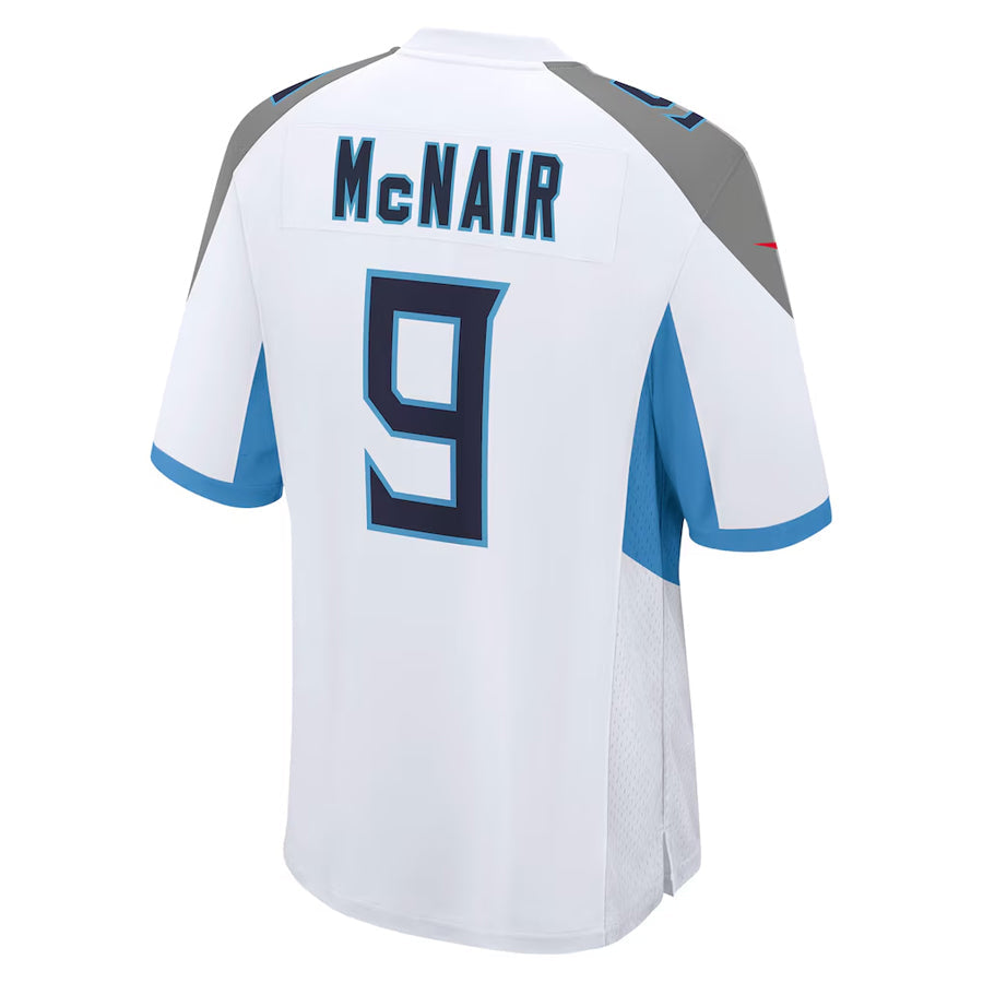 Elroe T.Titans #9 Steve McNair Player White Home Game Stitched Jerseys
