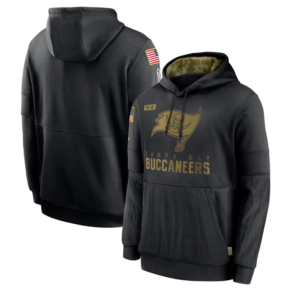 Elroe TB.Buccaneers  Blank Player Black Salute to Service Sideline Performance Pullover Hoodies Home Game Stitched Jerseys