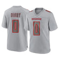 Elroe TB.Buccaneers #0 Yaya Diaby Player Gray Atmosphere Fashion Home Game Stitched Jerseys