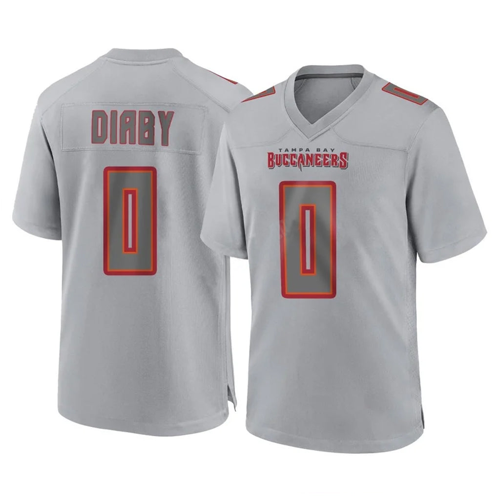 Elroe TB.Buccaneers #0 Yaya Diaby Player Gray Atmosphere Fashion Home Game Stitched Jerseys