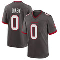 Elroe TB.Buccaneers #0 Yaya Diaby Player Pewter Alternate Home Game Stitched Jerseys