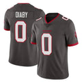 Elroe TB.Buccaneers #0 Yaya Diaby Player Pewter Limited Alternate Vapor Home Game Stitched Jerseys