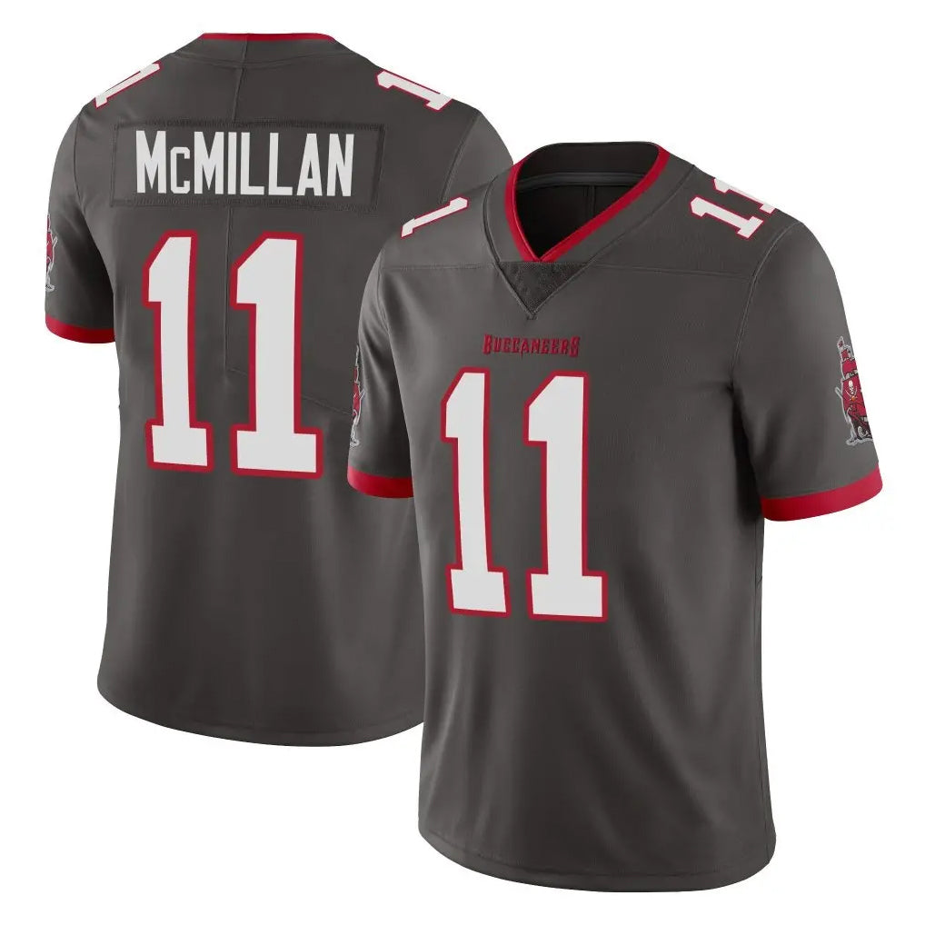 Elroe TB.Buccaneers #11 Jalen McMillan Player Pewter Limited Alternate Vapor Home Game Stitched Jerseys