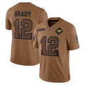 Elroe TB.Buccaneers #12 Tom Brady Player Brown Salute To Service Limited Stitched Jerseys