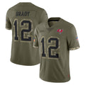 Elroe TB.Buccaneers #12 Tom Brady Player Olive Salute To Service Limited Stitched Jerseys