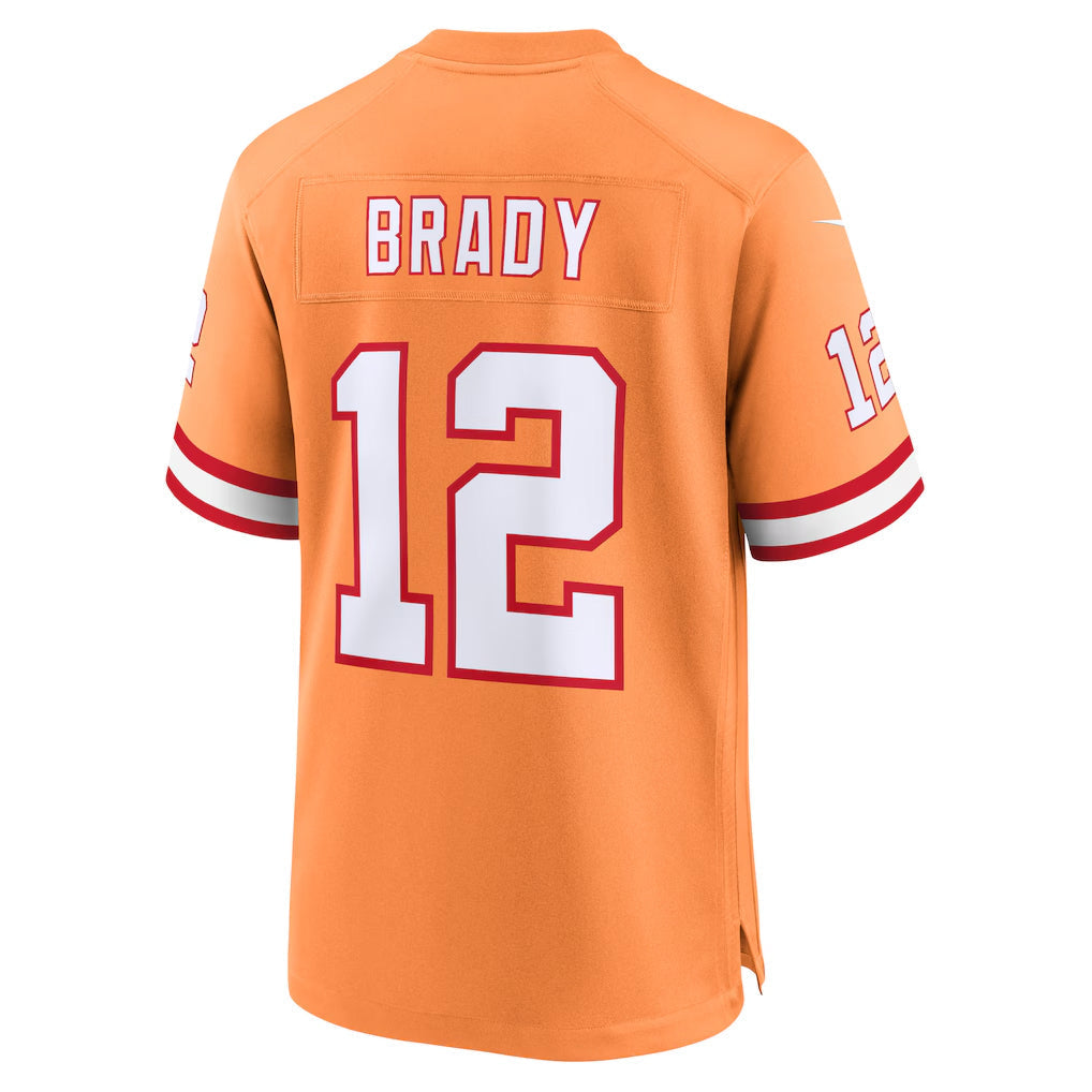 Elroe TB.Buccaneers #12 Tom Brady Player Orange Home Game Stitched Jerseys
