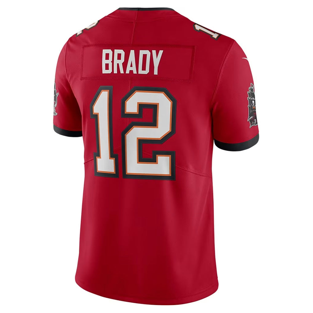 Elroe TB.Buccaneers #12 Tom Brady Player Red Vapor F.U.S.E. Limited Stitched Jerseys