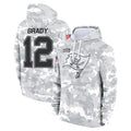 Elroe TB.Buccaneers #12 Tom Brady Player Salute to Service Hoodies Stitched Jerseys