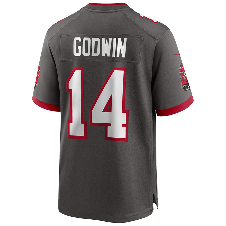 Elroe TB.Buccaneers #14 Chris Godwin Jr. Player Deep Pewter Home Game Stitched Jerseys