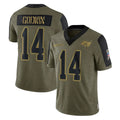 Elroe TB.Buccaneers #14 Chris Godwin Jr. Player Olive Salute To Service Limited Game Stitched Jerseys