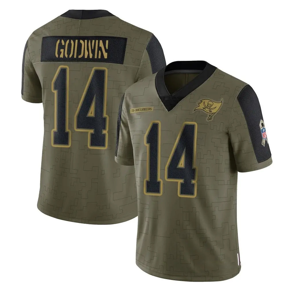 Elroe TB.Buccaneers #14 Chris Godwin Jr. Player Olive Salute To Service Limited Game Stitched Jerseys