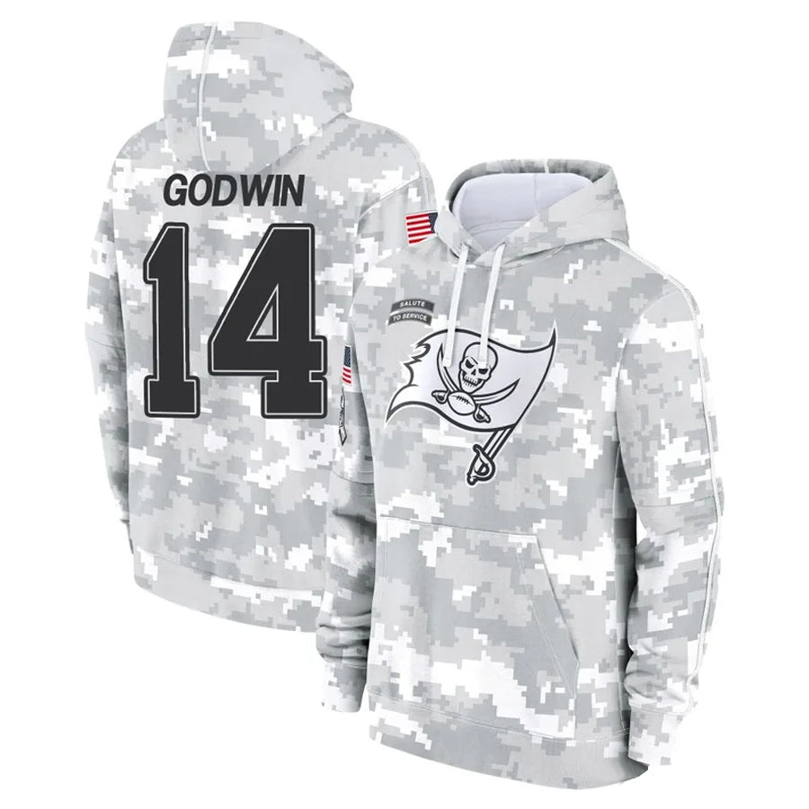 Elroe TB.Buccaneers #14 Chris Godwin Jr. Player Salute to Service Hoodies Stitched Jerseys
