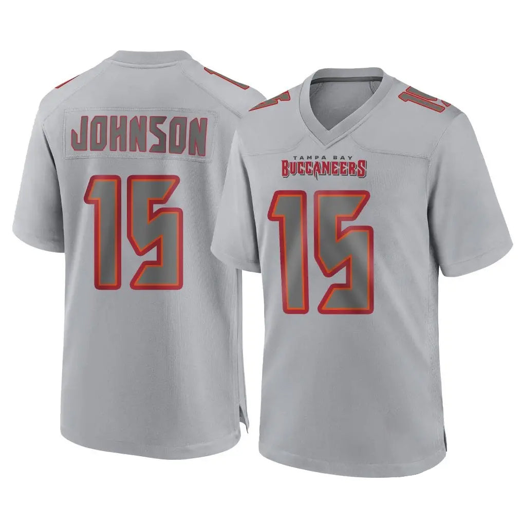 Elroe TB.Buccaneers #15 Tez Johnson Player Gray Atmosphere Fashion Home Game Stitched Jerseys